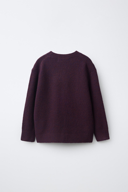 ZARA ОДНОТОННЫЙ СВИТЕР, ЛИЛОВЫЙ