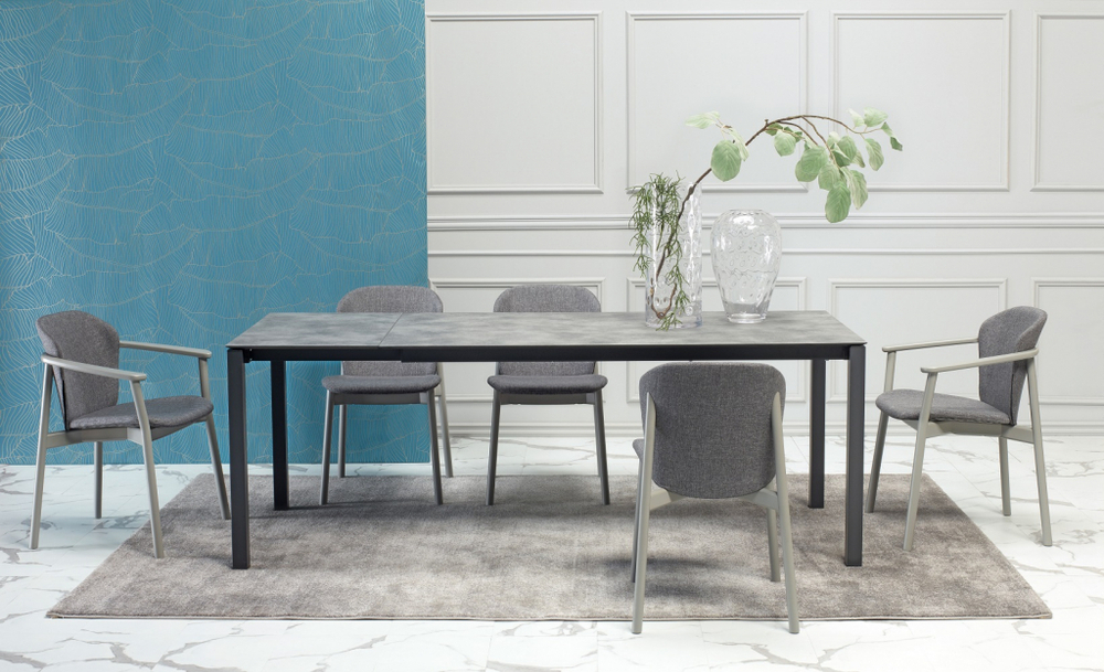 Стол ламинированный раздвижной Scab Design Pranzo Extendable, антрацит, цементный
