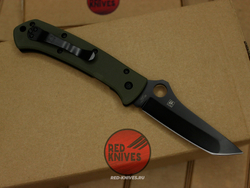 Нож Spyderco Lum Tanto - зеленая рукоять, клинок черный