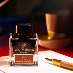 Ароматизированные чернила во флаконе Herbin Prestige 50 мл Brun prevenance коричневые (14747JT) 2