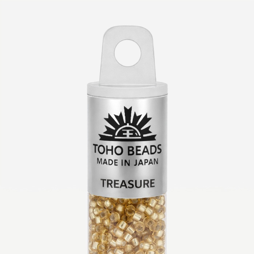 Японский бисер TOHO Treasure (№22F), с внутренним серебрением, прозрачный матовый