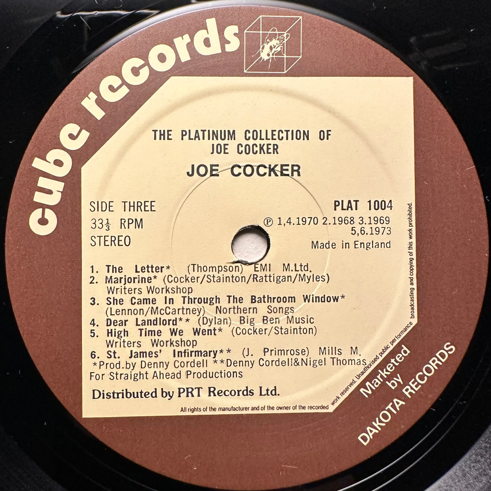 Joe Cocker - The Platinum Collection Of Joe Cocker 2LP (Англия 1981г.)