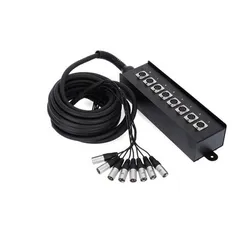 Adam Hall K 8 C 10 - мультикор со стейдж-боксом, 8 x XLR возврат, 8 x 0.314 мм2, 10 м