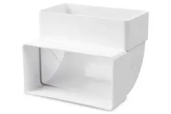 Колено вертикальное Zernberg 120*60 90 градусов пластик 15851