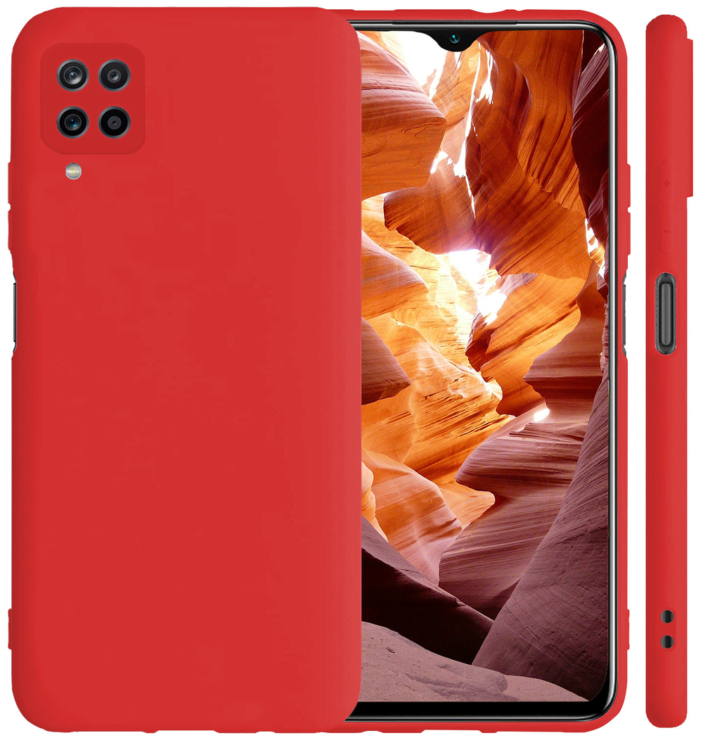 Мягкий Soft Touch чехол из силикона для SAMSUNG GALAXY A12 / M12 с бархатной подкладкой