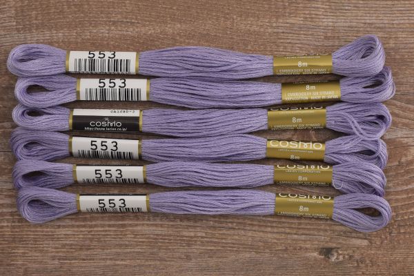 Мулине Lecien Cosmo, цв. 0553 / 6 мот. по 8 метров, в 6 сложений