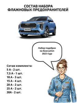 Набор предохранителей для Haval Julion флажковый