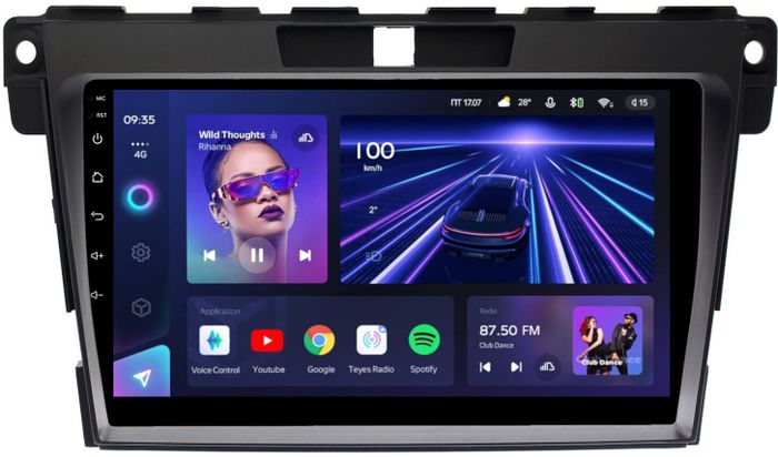 Магнитола для Mazda CX-7 2006-2012 - Teyes CC3L на Android 10, CarPlay, 4G SIM-слот