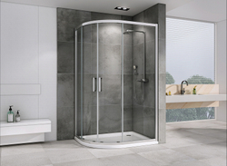 Душевой уголок Abber Schwarzer Diamant 110x80 AG01118 профиль Хром стекло прозрачное
