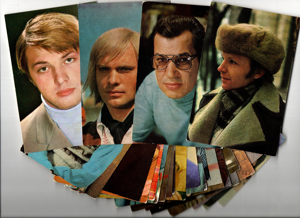 №45 Открытки Артисты и актёры СССР 1970–1980-е г. 25 штук. Цветные, чистые, без повторов