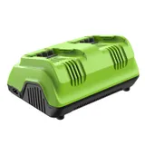 Ультрабыстрое двойное зарядное устройство Greenworks G24X2C8, 24V, 8A (2958807) — фото 5