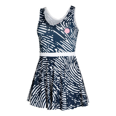 Женская теннисное платье BIDI BADU Fingerprint 2in1 Dress Women - Dark Blue, White