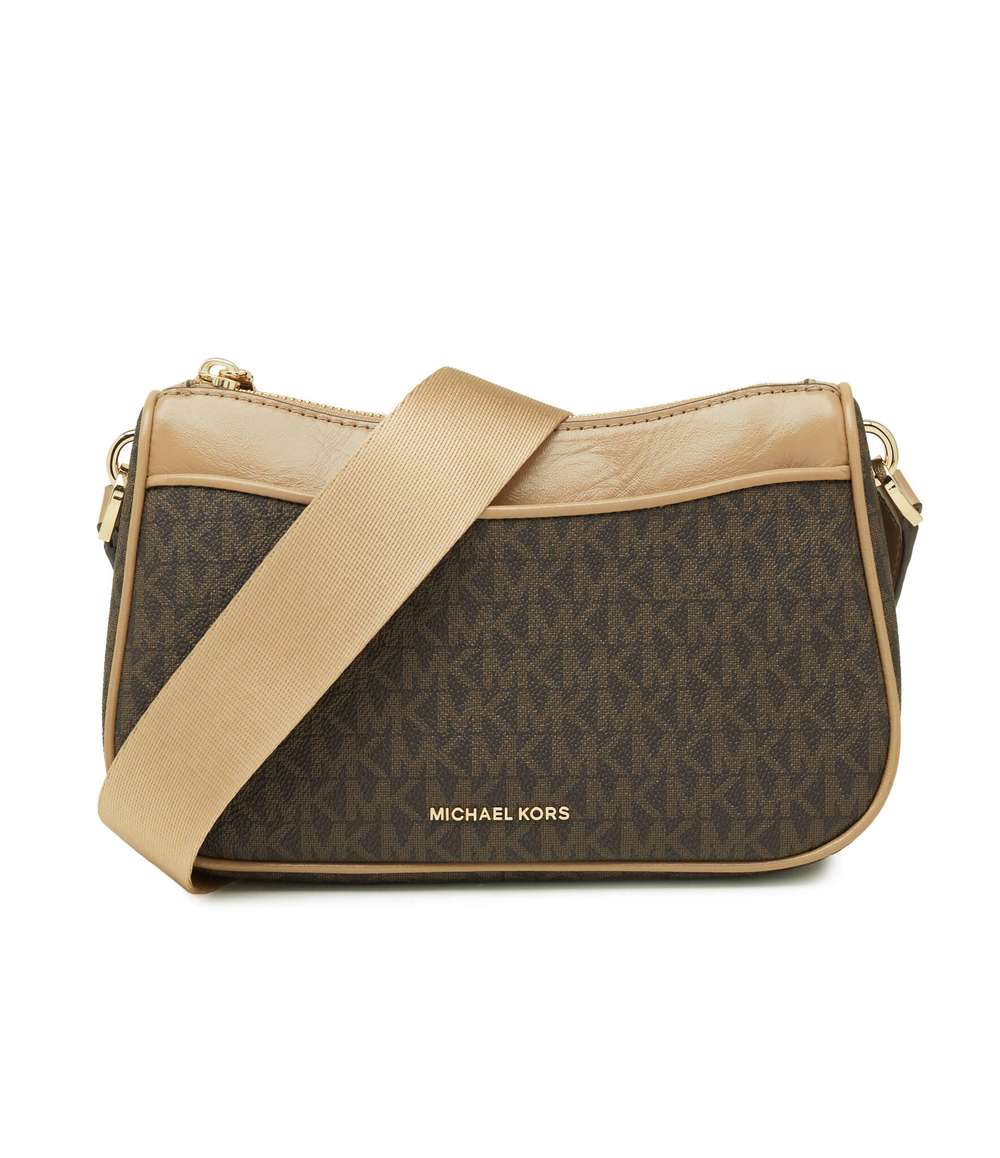 Кожаная сумка через плечо + поясная сумка Michael Kors - коричневый(32F3GJ6C8B)