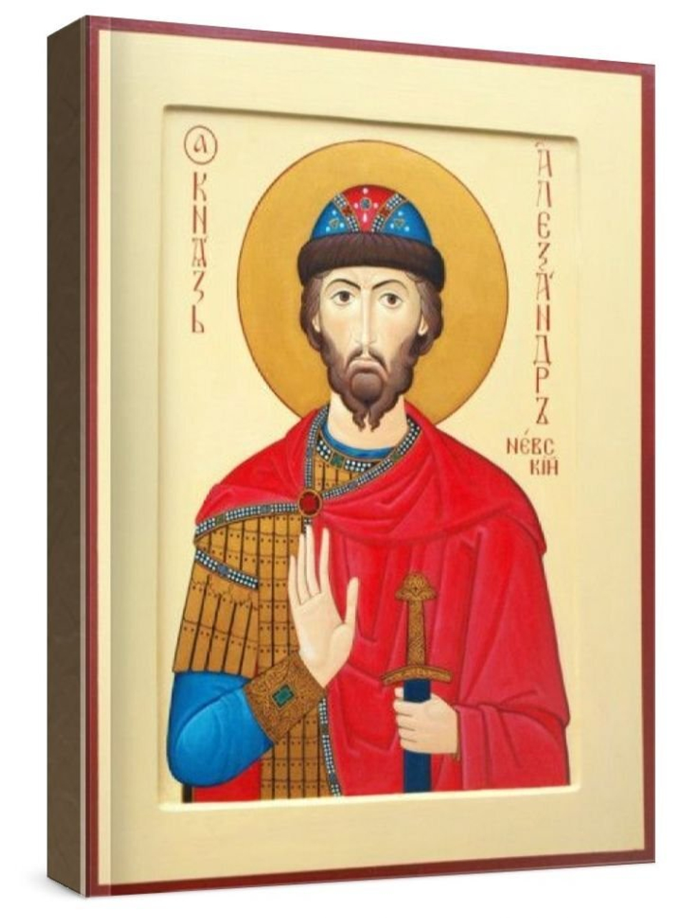 Александр Невский (рукописная икона)