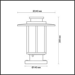 Наземный светильник MITO 4047/1B Odeon Light