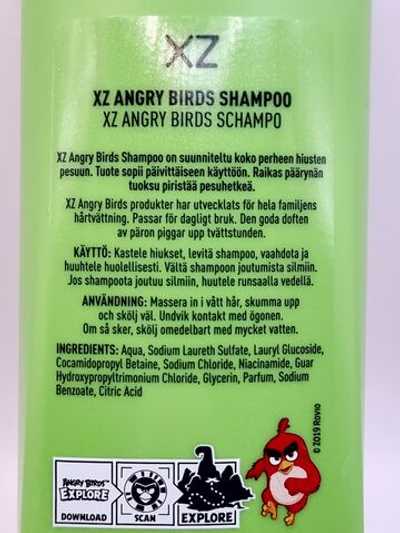 Детский шампунь XZ Angry Birds с ароматом груши 250 мл (Из Финляндии)