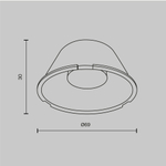 Линза ⌀69mm 60° для Focus Led 30Вт Maytoni Focus Led LensD69-60