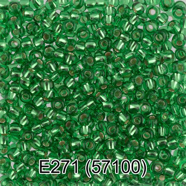 Бисер Gamma 10/0 (2.3 мм), 50 г, E271 св. зеленый, 57100, круглый 5