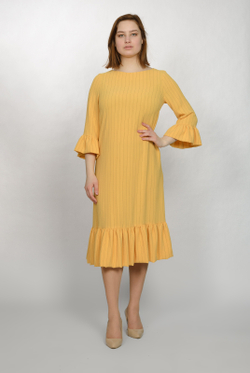 Платье А-силуэта 2824ЛЕ, полоска