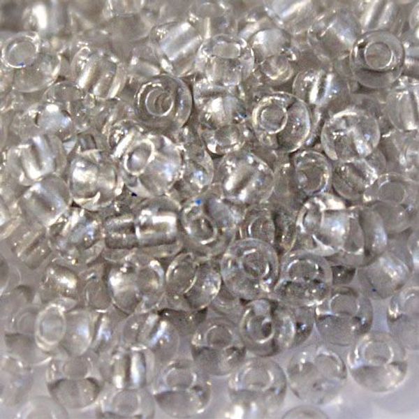Бисер Preciosa прозрачный с перламутр. цвет. центром 10/0 (2.3 мм), 50 г, цв. 38249