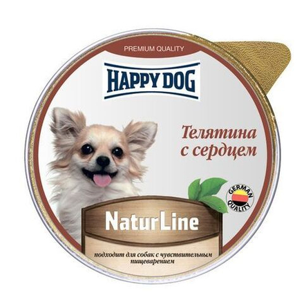 Паштет Happy Dog Nature Line для маленьких собак телятина с сердцем 125 г