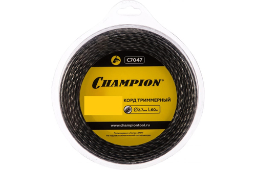 ЗИП Корд триммер (леска) 2,7мм, 60м Champion витой треугольник