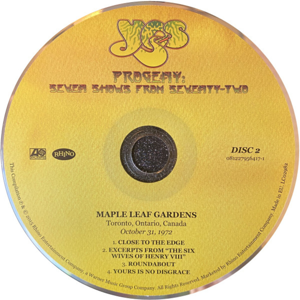 Yes / Progeny: Seven Shows From Seventy-Two (14CD)