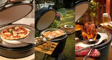 Керамический гриль Big Green Egg 2XL (самый большой) на модульной подставке, 73 см