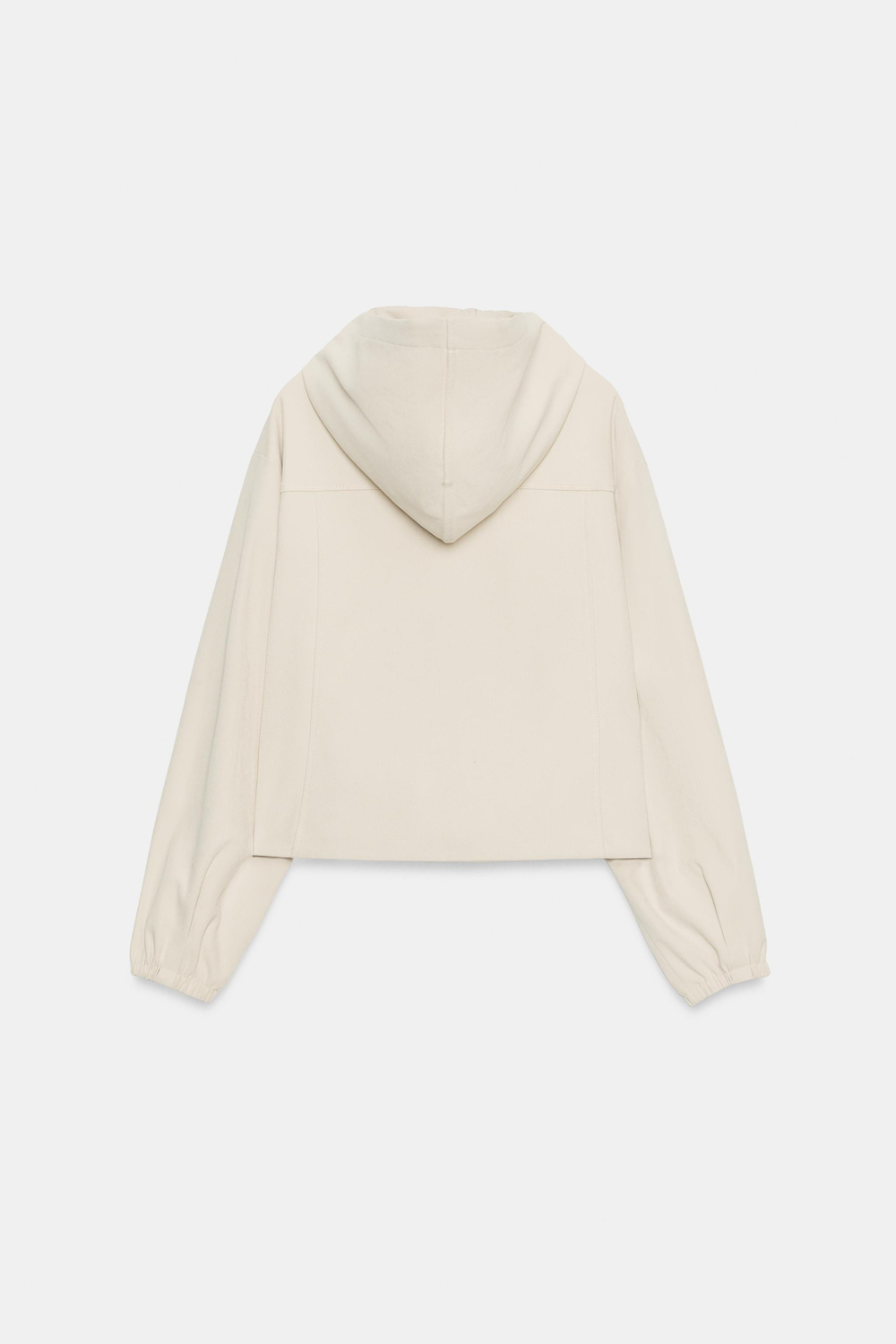 ZARA БОМБЕР С КАПЮШОНОМ, ЭКРЮ