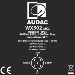 AUDAC WX502MK2/OB Всепогодная двухполосная акустическая система