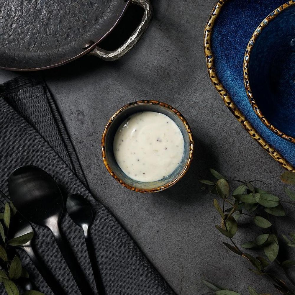 Соусник 80 мл d 7,6 см h4 см круглый фарфор Aqua Blue P.L. Proff Cuisine [6]