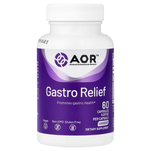 Advanced Orthomolecular Research AOR, Gastro Relief, 60 капсул
