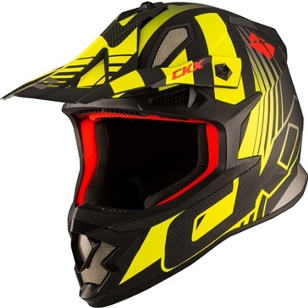 Шлем CKX TX319 RAIDER , жёлтый-чёрный матовый