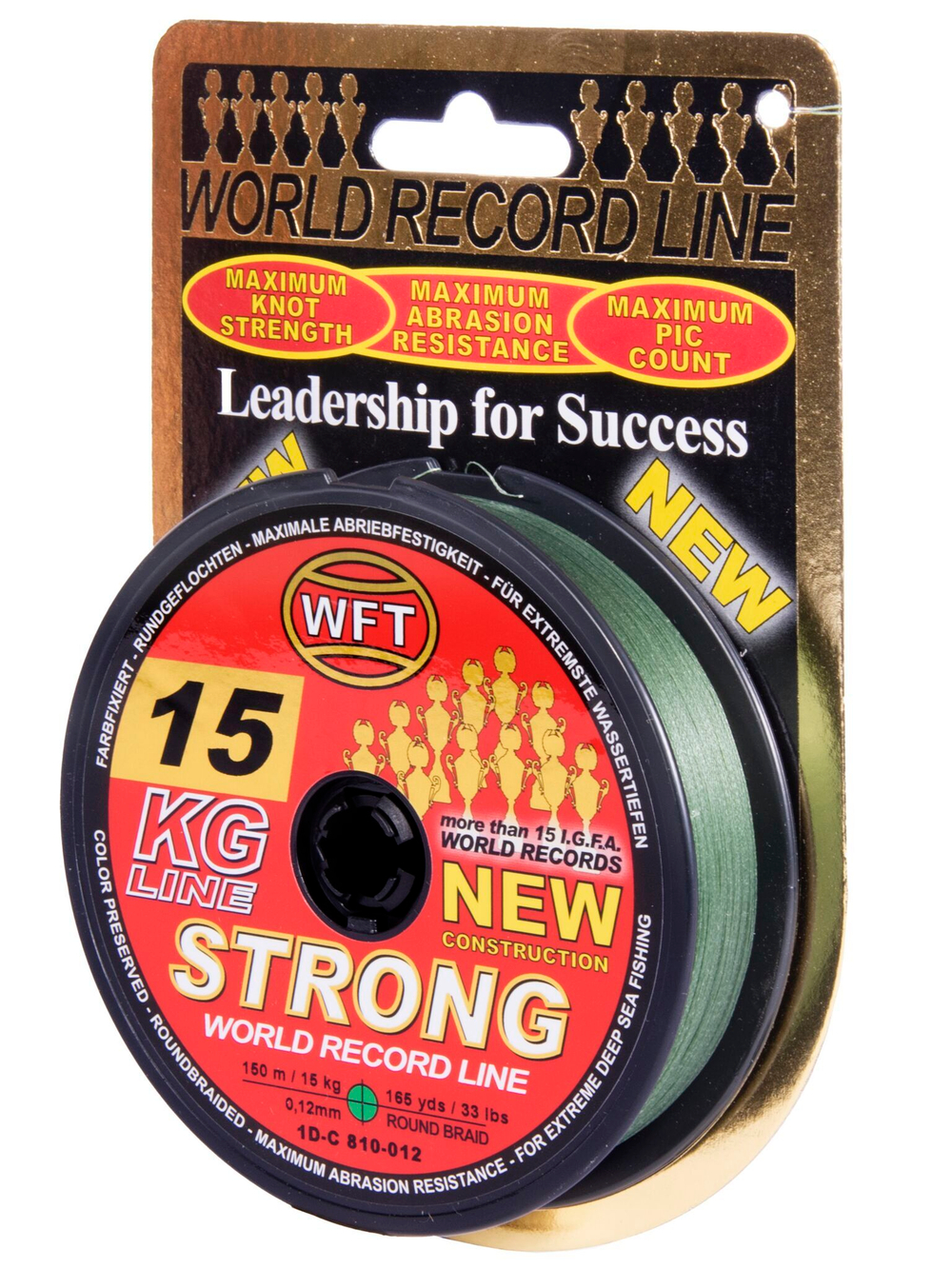 Леска плетёная WFT KG STRONG Green 150 м, 0,12 мм