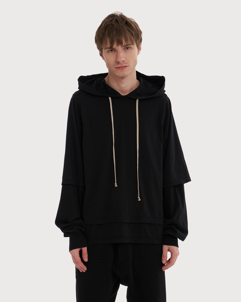 RICK OWENS DRKSHDW ХУДИ ЧЕРНАЯ HUSTLER