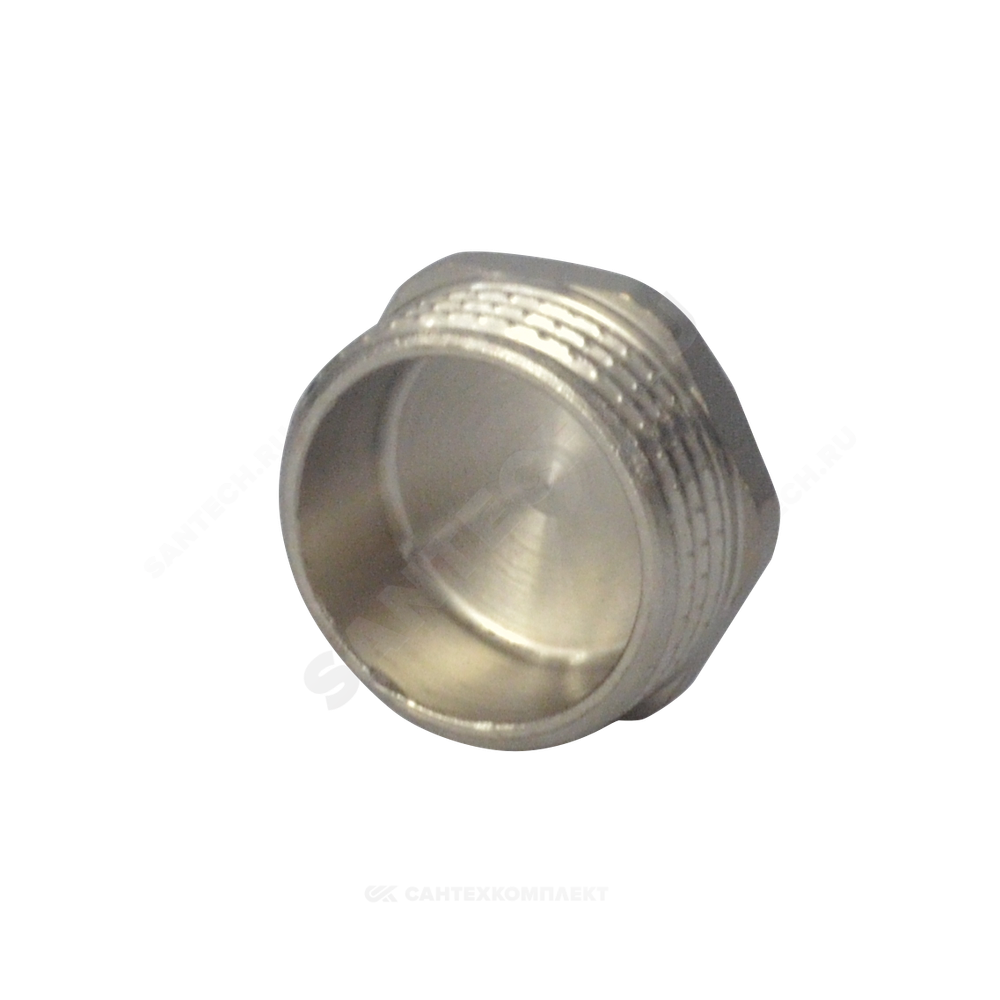 Заглушка латунь никель Ду 32 (1 1/4") НР SantechSystems