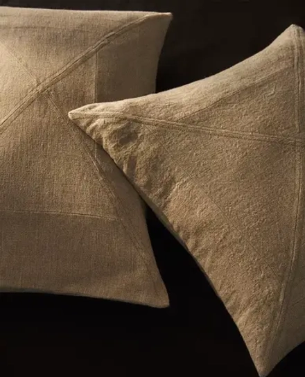 ZARA HOME ЛЬНЯНАЯ НАВОЛОЧКА ДЛЯ ДЕКОРАТИВНОЙ ПОДУШКИ, СВЕТЛО-БЕЖЕВЫЙ