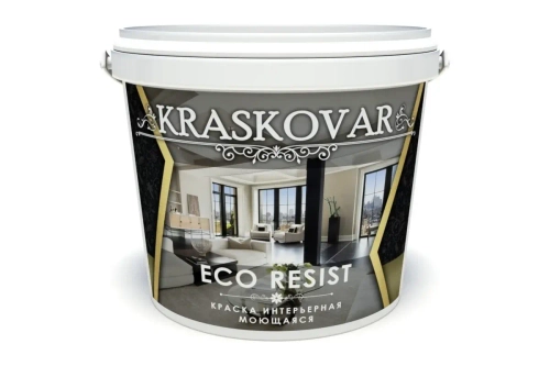 Краска интерьерная Kraskovar ECO RESIST влагостойкая, моющаяся База С