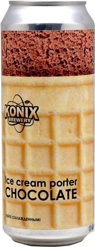 Пиво Коникс Айс Крим Портер Шоколад / Konix Ice Cream Porter Chocolate 0.45 - банка