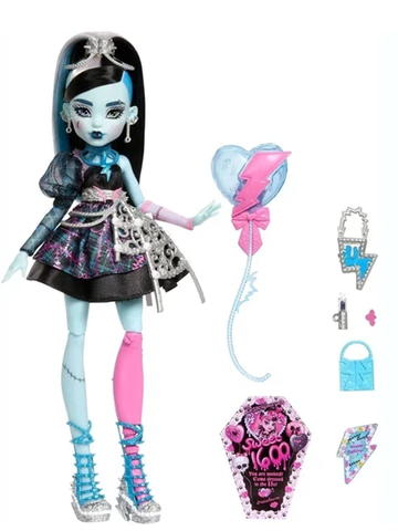 Кукла Монстер Хай Фрэнки Штейн День Рождение JBG75 Monster High Frankie Stein шарнирная 6+