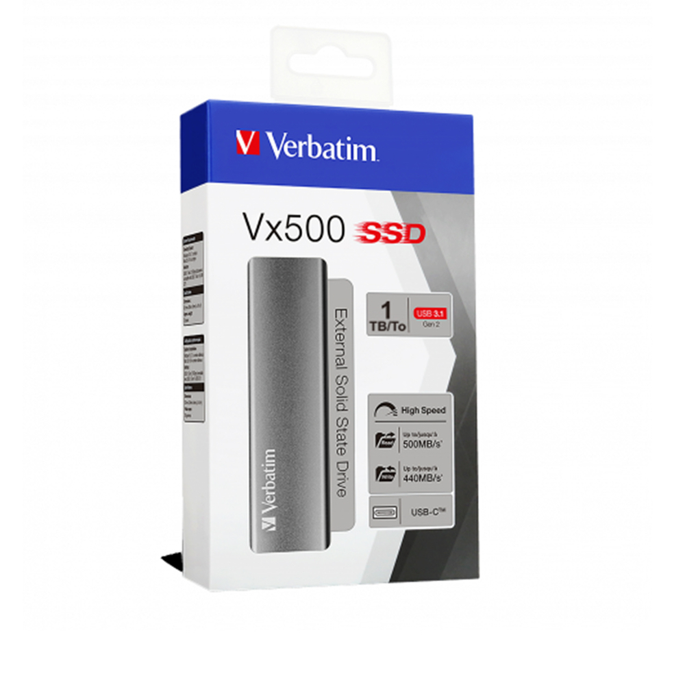Внешний SSD диск Verbatim VX500 47444 1TB Серый