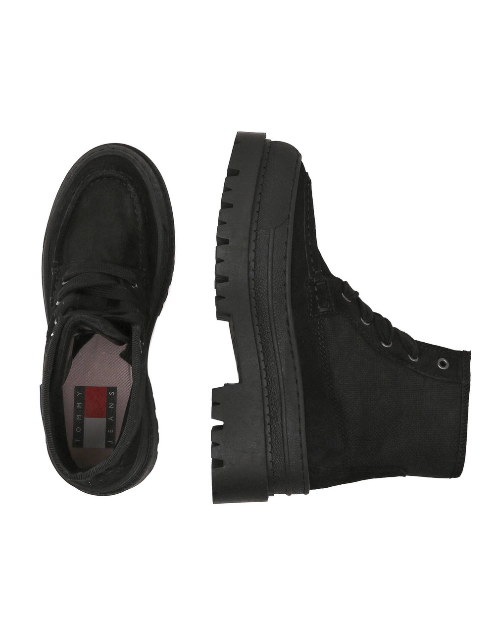 Кожаные ботильоны foxing lace up boot Tommy Jeans - черный(EN0EN01915)