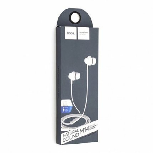 Наушники с микрофоном Hoco M14 Natural Sound 1.2м белые