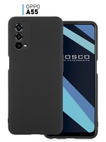 Чехол ROSCO для OPPO A55 оптом (арт. OPPO-A55-COLOURFUL-BLACK)
