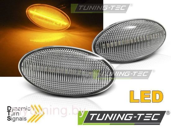 Повторители указателей поворота для Suzuki Grand Vitara II / Jimmy / Swift II / Swift III / SX4 LED динамические хромированные