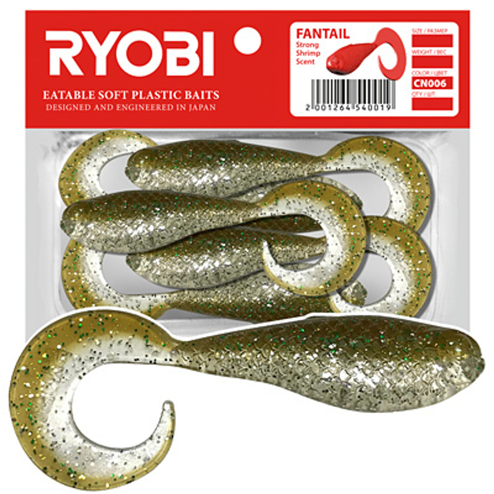 Мягкая силиконовая приманка риппер-твистер Ryobi FANTAIL