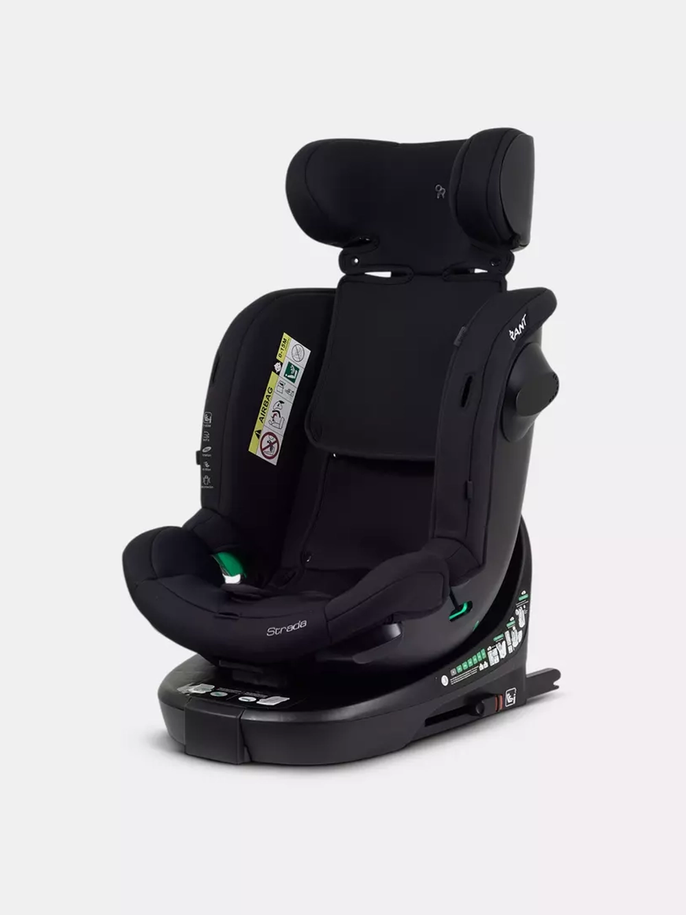 Автокресло RANT AY9591 Pro Страда (Strada) isofix Черный (Black) (40-150см)