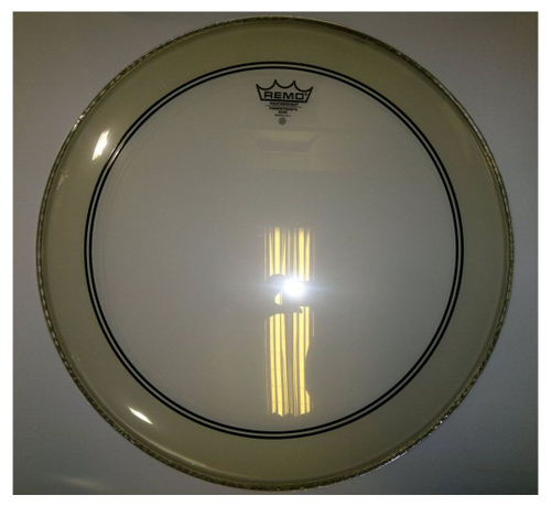 Remo P3-1320-C2 20"Powerstroke clear,пластик для бас бараб.,прозрачн.с демп.кольцом,наклейка в