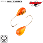 Мормышка вольфрамовая Spider 1235 "Капля с отверстием" (3.5мм, 0.54гр)