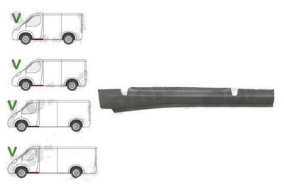 Порог правой двери Ford Transit 2006-2013 (Potrykus)